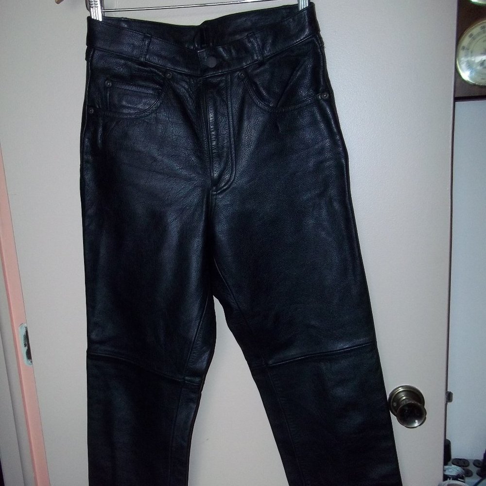 Wilson's black Leather Jean-style pants 30"w